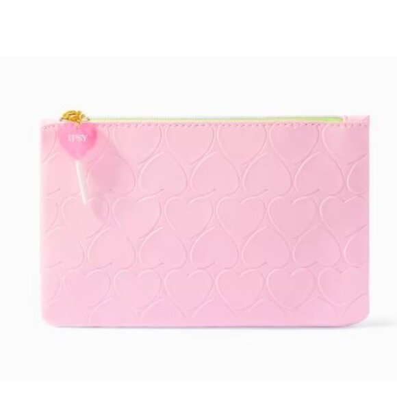 Pink Makeup Bag - Candy-Heart Pattern - Picture 1 of 1